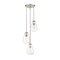 Z-Lite Ayra 3 Light Pendant, Brushed Nickel & Clear 488P8-3R-BN - alternate 3